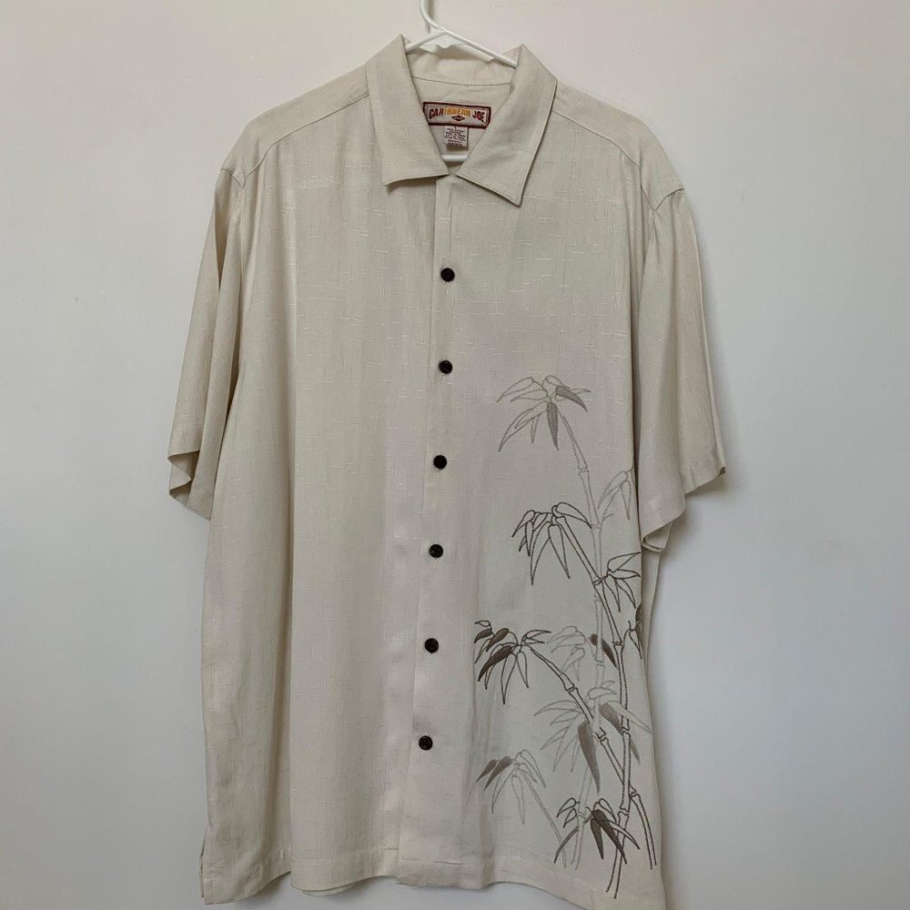 Caribbean Joe SZ L Mens short sleeve button up